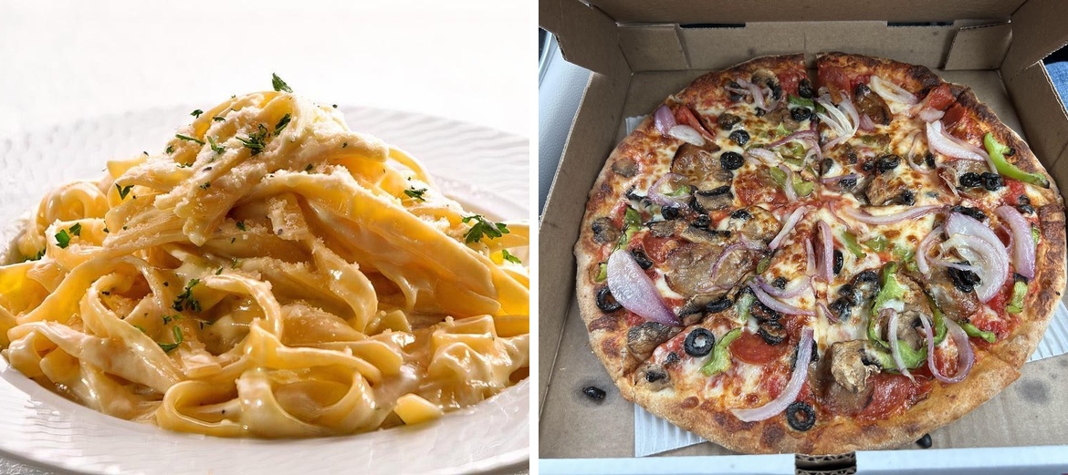 Freddy's Pasta and Pizza Menu