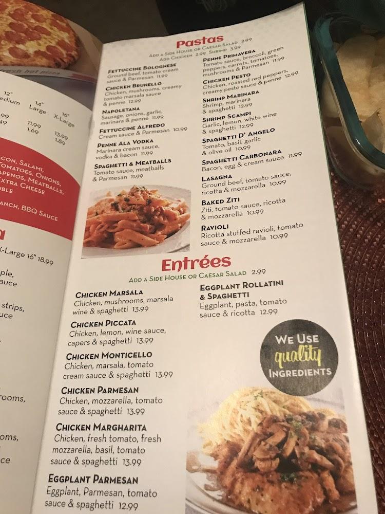 Freddy's Pasta and Pizza Menu image 3