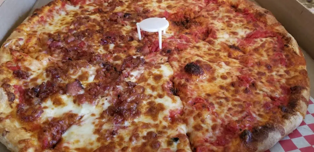 Pizza Half Cheese Half Bacon