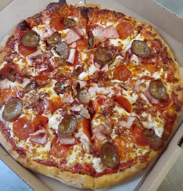 Pizza with Pepperoni and Sausage